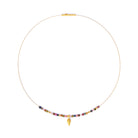 Collier Plumesan von BERND WOLF aus 24-Karat-goldplattiertem Sterlingsilber mit Turmalin, Designlinie Feather.