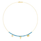 Collier Marita von BERND WOLF aus 24-Karat-goldplattiertem Sterlingsilber mit Apatit, Designlinie Maritim.