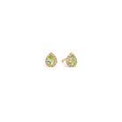 Ohrstecker Antini von BERND WOLF aus 24-Karat-goldplattiertem Sterlingsilber mit Peridot, Designlinie Aqua.
