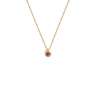 Kette mit Anhänger Brinelli von BERND WOLF aus 24-Karat-goldplattiertem Sterlingsilber mit Granat, Designlinie Planeo.