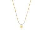 Kette mit Anhänger Cerosena von BERND WOLF aus 24-Karat-goldplattiertem Sterlingsilber mit Süßwasserperle, Designlinie Flowertimes.