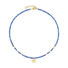 Kette mit Anhänger Ceronia von BERND WOLF aus 24-Karat-goldplattiertem Sterlingsilber mit Kyanit, Designlinie Flowertimes.
