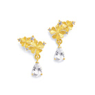 Ohrhänger Kleedua von BERND WOLF aus 24-Karat-goldplattiertem Sterlingsilber mit Zirkonia, Designlinie Glücksbringer.