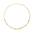 Collier LaCiali von BERND WOLF aus 24-Karat-goldplattiertem Sterlingsilber mit Rubin-Zoisit, Designlinie Facette.