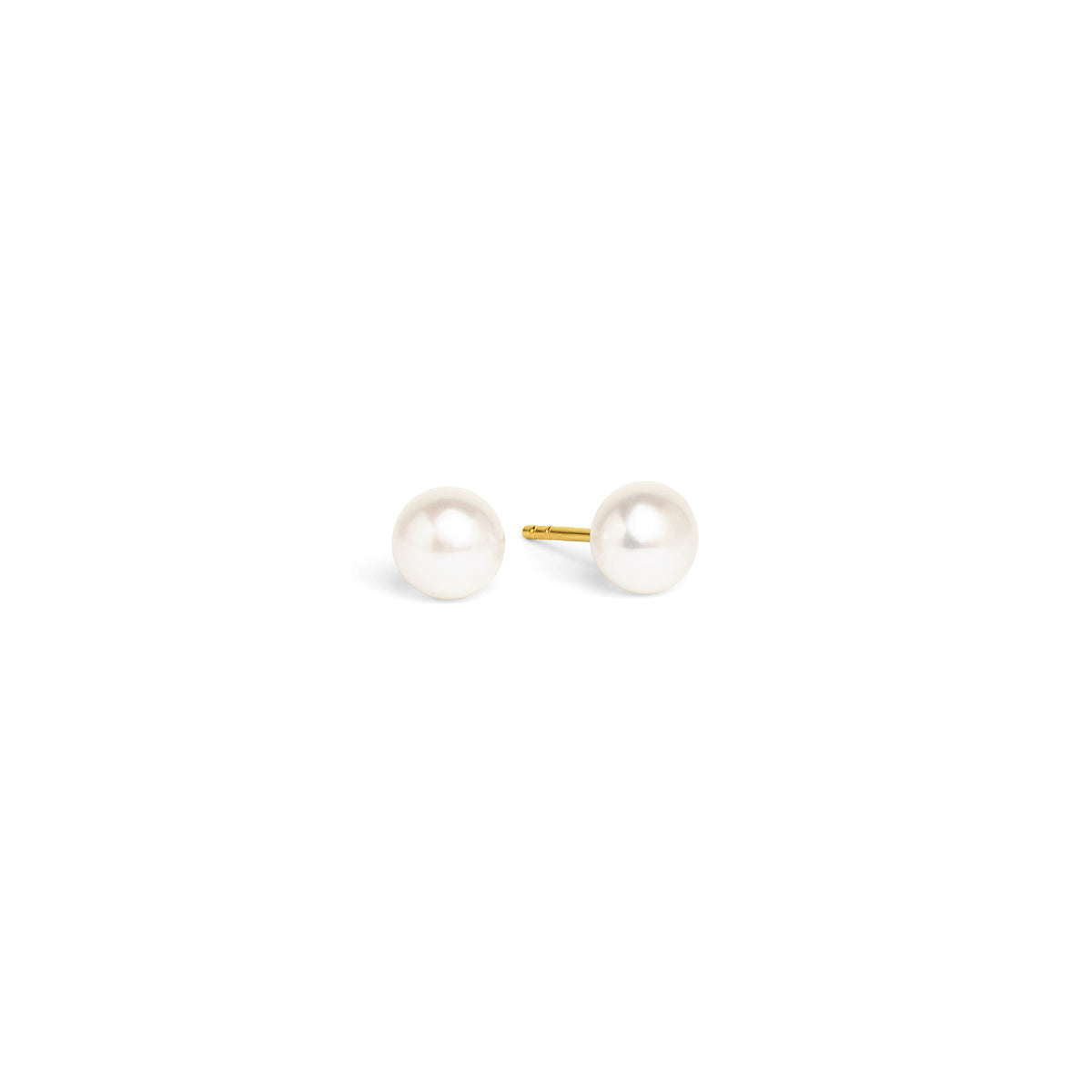 Ohrstecker Goa von BERND WOLF aus 24-Karat-goldplattiertem Sterlingsilber mit Süßwasserperle, Designlinie Basics.