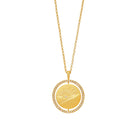 Kette mit Anhänger Somo von BERND WOLF aus 24-Karat-goldplattiertem Sterlingsilber mit Zirkonia, Designlinie Sun&Moon.