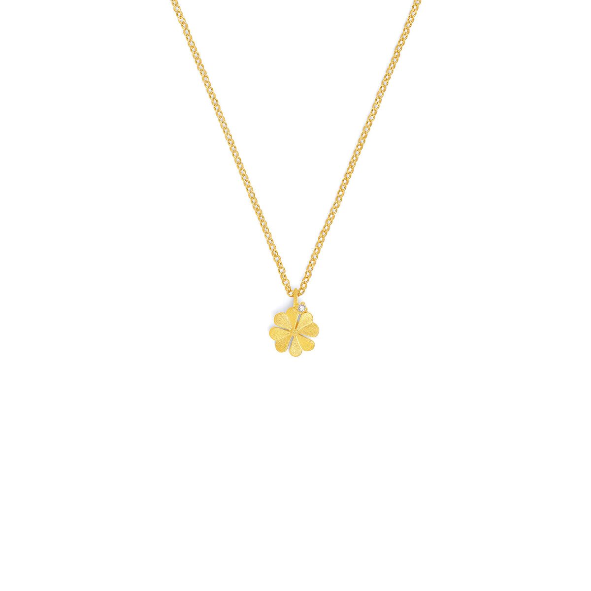 Kette mit Anhänger Kleenias von BERND WOLF aus 925er Sterlingsilber mit Zirkonia, Designlinie Glücksbringer.