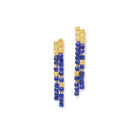 Ohrhänger Cusenia von BERND WOLF aus 24-Karat-goldplattiertem Sterlingsilber mit Lapislazuli, Designlinie Cubes.