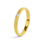 Ring Estrella von BERND WOLF aus 24-Karat-goldplattiertem Sterlingsilber mit Zirkonia, Designlinie Brilliana.