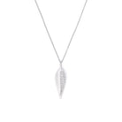 Kette mit Anhänger Feder von BERND WOLF aus 925er Sterlingsilber mit Zirkonia, Designlinie Feather.