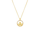 Kette mit Anhänger Delfino von BERND WOLF aus 24-Karat-goldplattiertem Sterlingsilber mit Zirkonia, Designlinie Maritim.