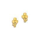 Ohrstecker Celia von BERND WOLF aus 24-Karat-goldplattiertem Sterlingsilber mit Zirkonia, Designlinie Flowertimes.