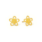 Ohrstecker Cerosa von BERND WOLF aus 24-Karat-goldplattiertem Sterlingsilber, Designlinie Flowertimes.