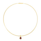 Collier Antoinette von BERND WOLF aus 24-Karat-goldplattiertem Sterlingsilber mit Granat, Designlinie Aqua.
