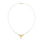 Collier Yaceri von BERND WOLF aus 24-Karat-goldplattiertem Sterlingsilber mit Süßwasserperle, Designlinie Flowertimes.