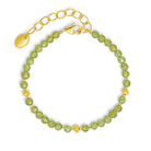 Armkette Lampana von BERND WOLF aus 24-Karat-goldplattiertem Sterlingsilber mit Peridot, Designlinie Lampa.
