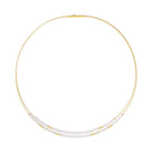 Collier Cli von BERND WOLF aus 24-Karat-goldplattiertem Sterlingsilber mit Süßwasserperle, Designlinie Cleopatra.