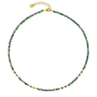 Halskette Cletra von BERND WOLF aus 24-Karat-goldplattiertem Sterlingsilber mit Rubin-Zoisit, Designlinie Cleopatra.