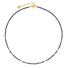 Halskette Cubelia von BERND WOLF aus 24-Karat-goldplattiertem Sterlingsilber mit Spinell, Designlinie Cubes.