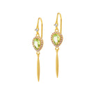 Ohrhänger Yantina von BERND WOLF aus 24-Karat-goldplattiertem Sterlingsilber mit Peridot, Designlinie Aqua.