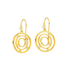Ohrhänger Selesta von BERND WOLF aus 24-Karat-goldplattiertem Sterlingsilber mit Zirkonia, Designlinie Swing.