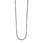 Halskette Cubalon von BERND WOLF aus 24-Karat-goldplattiertem Sterlingsilber mit Hämatin matt, Designlinie Cubes.