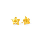 Ohrstecker Frangi von BERND WOLF aus 14-Karat-Gold, Designlinie Frangipani.