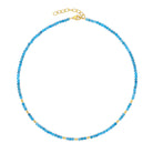 Halskette Indina von BERND WOLF aus 24-Karat-goldplattiertem Sterlingsilber mit Apatit, Designlinie Cleopatra.