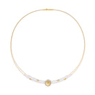 Collier Sunyo von BERND WOLF aus 24-Karat-goldplattiertem Sterlingsilber mit Süßwasserperle, Designlinie Sun&Moon.