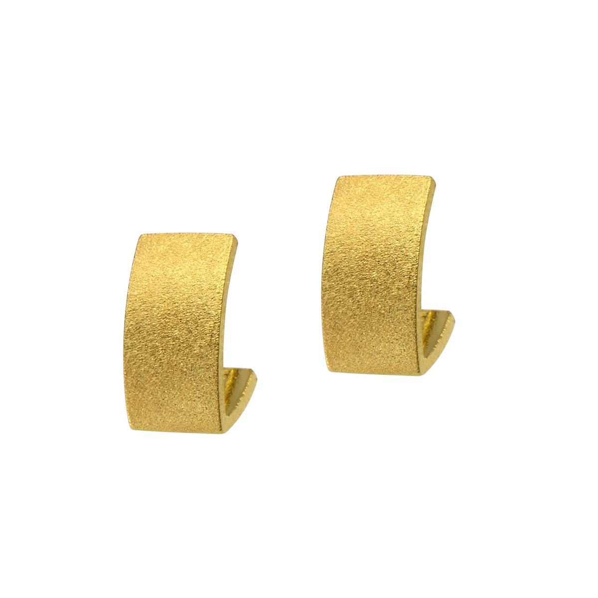 Ohrstecker Starbright von BERND WOLF aus 24-Karat-goldplattiertem Sterlingsilber, Designlinie Cubes.