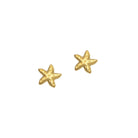 Ohrstecker Seestern von BERND WOLF aus 24-Karat-goldplattiertem Sterlingsilber, Designlinie Maritim.