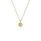 Kette mit Anhänger Spiralba von BERND WOLF aus 24-Karat-goldplattiertem Sterlingsilber mit Turmalin, Designlinie Spiralba.
