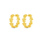 Creolen Ceras von BERND WOLF aus 24-Karat-goldplattiertem Sterlingsilber, Designlinie Flowertimes.