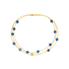Armreif LaCialo von BERND WOLF aus 24-Karat-goldplattiertem Sterlingsilber mit Kyanit, Designlinie Facette.