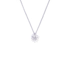 Kette mit Anhänger Edelweiß von BERND WOLF aus 925er Sterlingsilber mit Zirkonia, Designlinie Bergwelt.