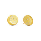 Ohrstecker Lunar von BERND WOLF aus 24-Karat-goldplattiertem Sterlingsilber mit Zirkonia, Designlinie Sun&Moon.
